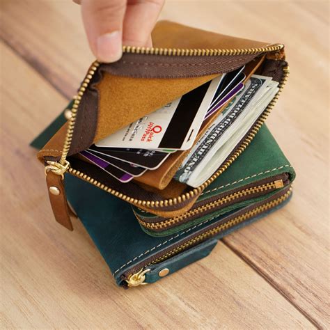 small men's wallet with zipper.